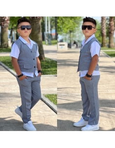 Sofy Keten Yelekli Takım(Ön Sipariş 21 Mayıs Kargo) 2